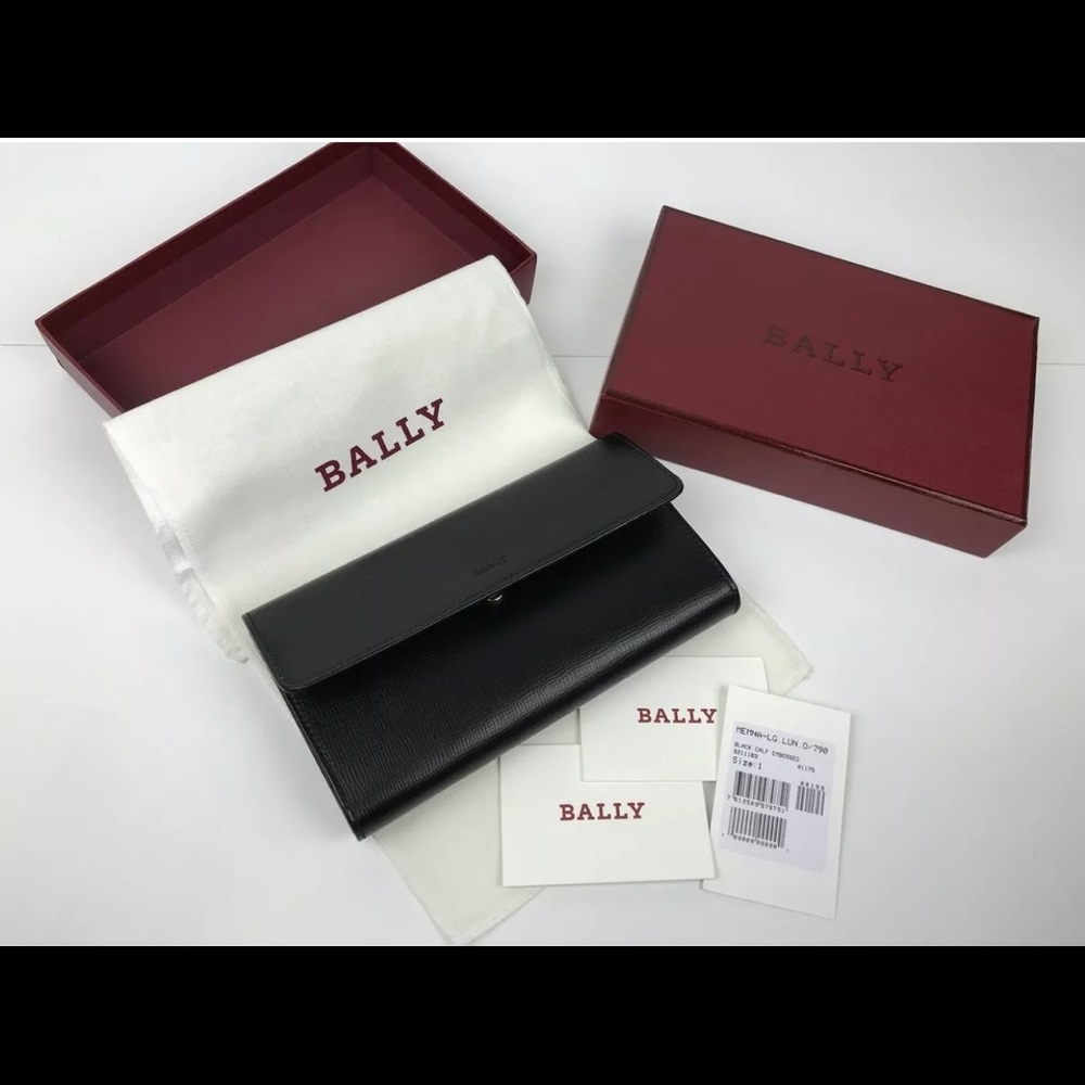 Bally Unisex Memna-LG. LUN. Leather Wallet Black - Picture 6 of 7